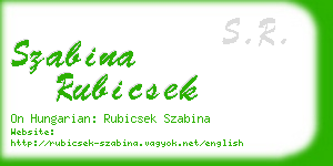 szabina rubicsek business card